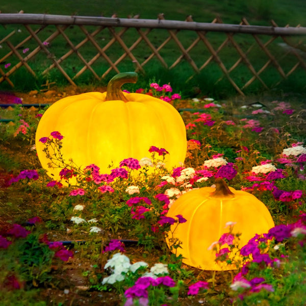 Outdoor Solar Pumpkin Lights Luminous Landscape