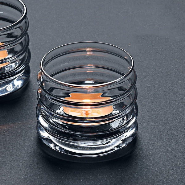 Minimalist Romantic Snow Glass Candle Cup