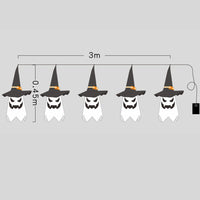 Cloth Art Ghost Halloween String Lights