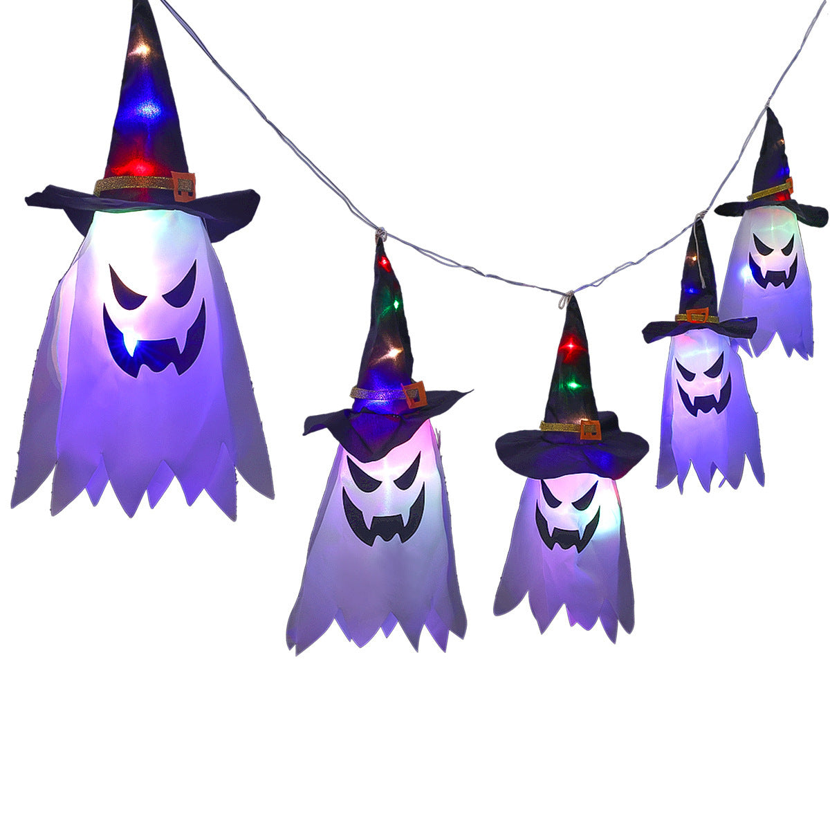 Cloth Art Ghost Halloween String Lights