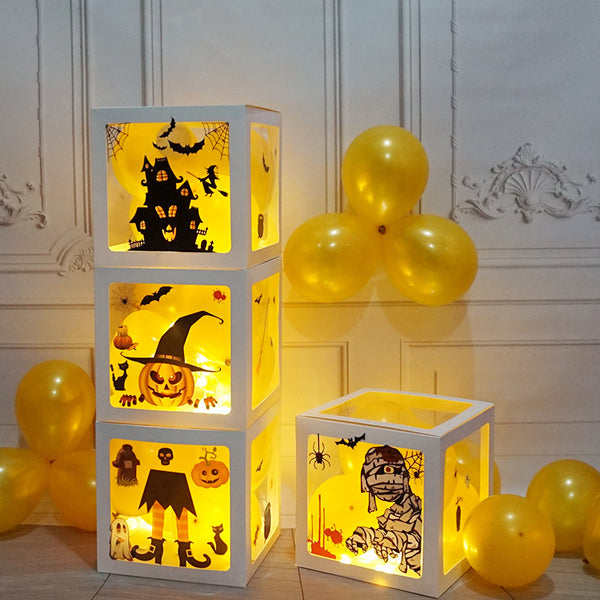 Halloween Balloon Boxes Black Transparent Box