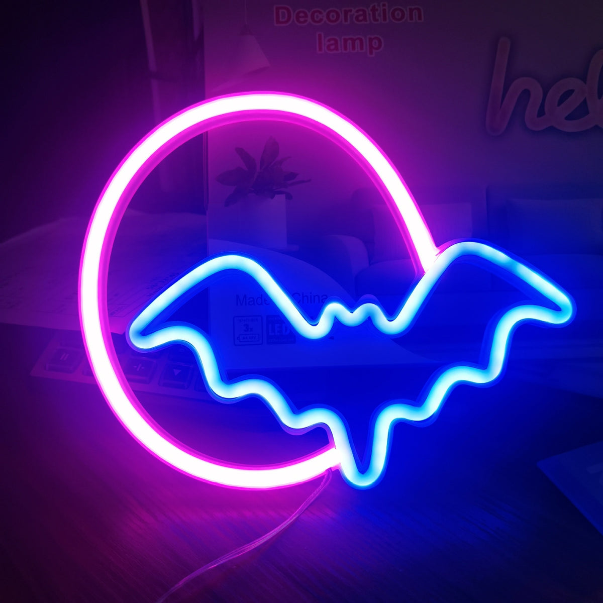 Halloween Bat Neon Lights
