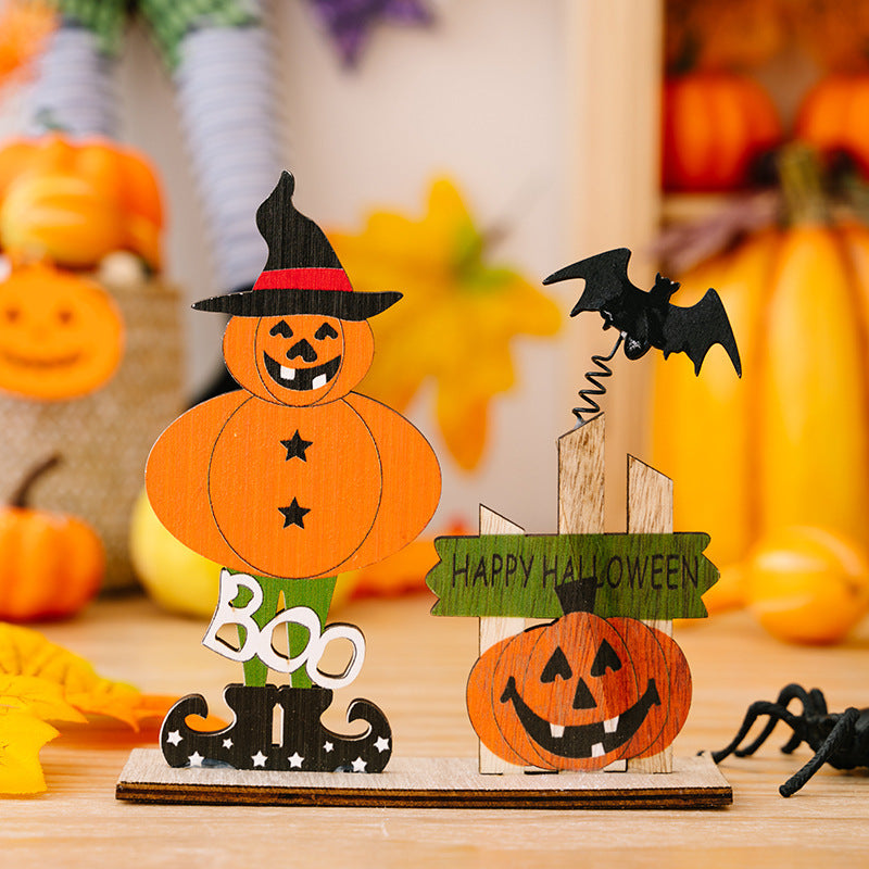 Halloween Decorations Wooden Desktop Ornaments Spring