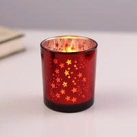 Christmas Glass Elk Silver Electroplating Candle Glass Empty Cup