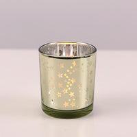 Christmas Glass Elk Silver Electroplating Candle Glass Empty Cup