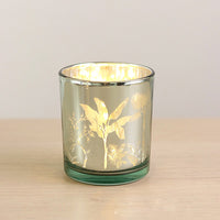 Christmas Glass Elk Silver Electroplating Candle Glass Empty Cup