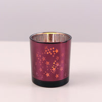 Christmas Glass Elk Silver Electroplating Candle Glass Empty Cup