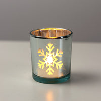 Christmas Glass Elk Silver Electroplating Candle Glass Empty Cup