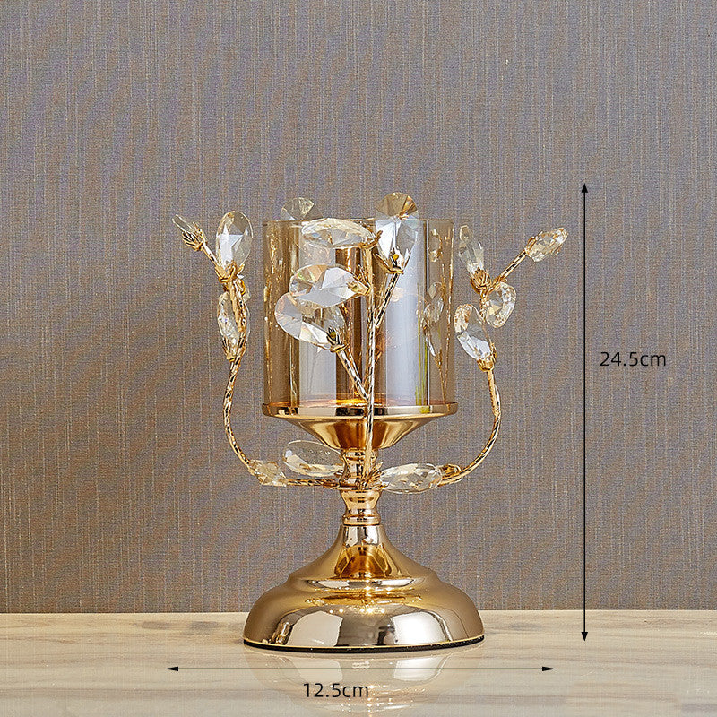 Crystal Glass Candle Holder Decoration Candle