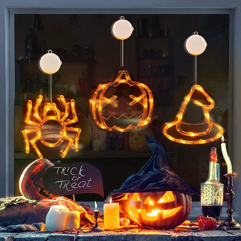 LED Lights Spider Pumpkin Hanging Ghost