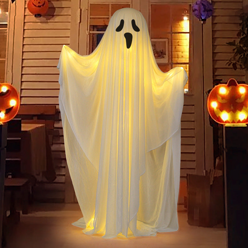 Halloween Props Luminous White Ghost Outdoor Decoration Ornaments