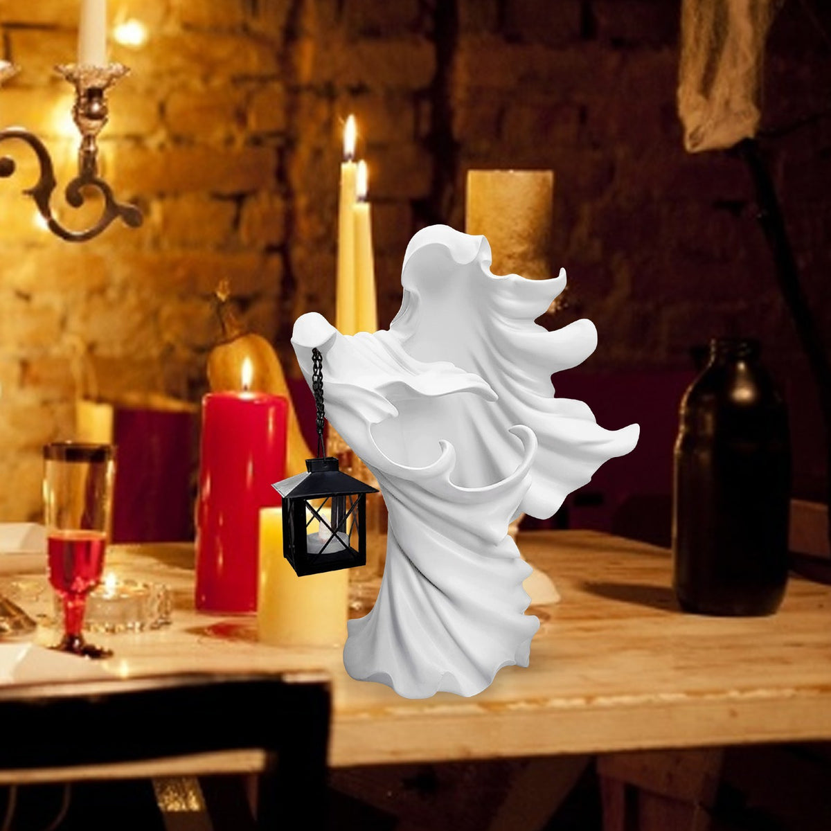 Faceless Ghost Sculpture Halloween Home Decor