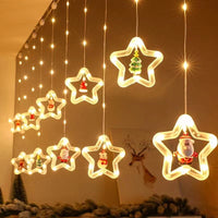 Festive DIY String Lights,Santa Claus Circle Christmas Tree