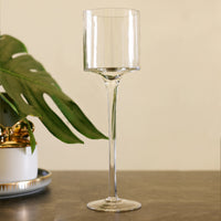 Tall Cup Transparent Glass Candle Holder