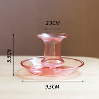 Creative Transparent Handmade Glass Candle Holder