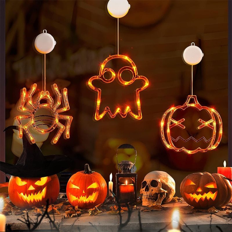 LED Lights Spider Pumpkin Hanging Ghost