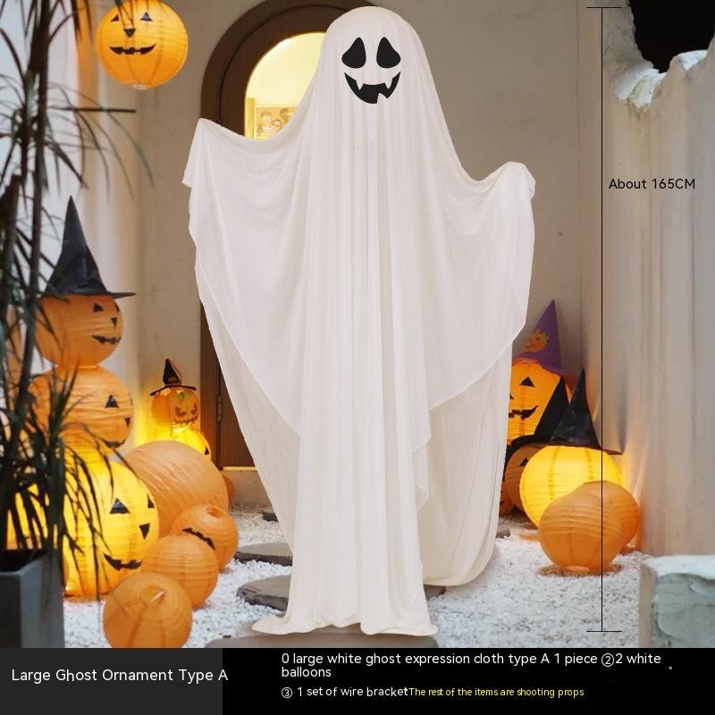 Halloween Props Luminous White Ghost Outdoor Decoration Ornaments